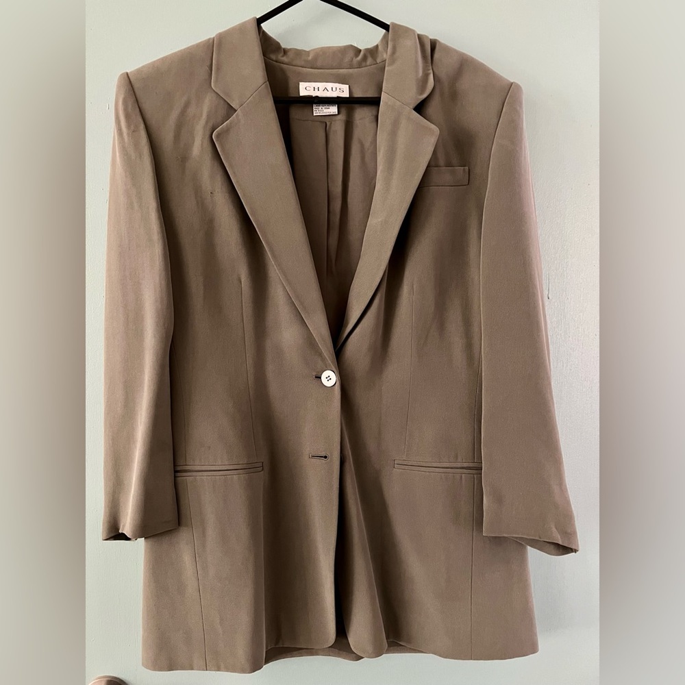 CHAUS Silk Suit Jacket